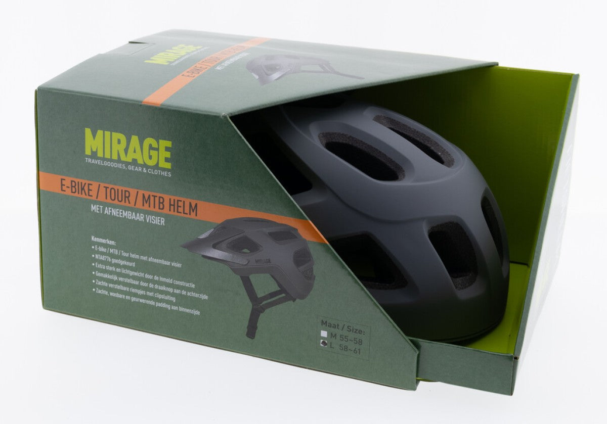 Buzaglo Mirage tour mtb helm 58-61cm, nta, mat grijs