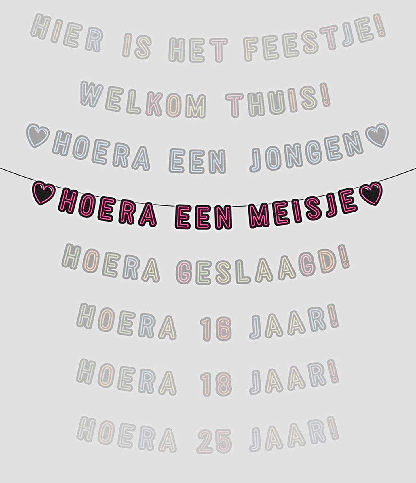 Paperdreams neon slinger hoera meisje!