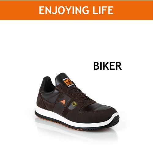 No Risk biker laag 1206.02 s3 | bruin | maat 48 - 11.071.011.48