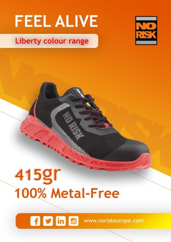 No Risk red spider 1247.14 s3 | rood zwart | maat 43 - 00.071.049.43