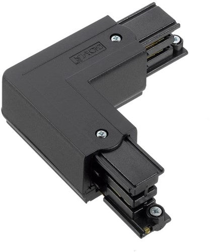 Nordic hoekstuk vast 90gr. tbv. rail linkszwart 5050032