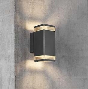 Enzo Nordlux wandlamp elm 2x gu10 zwart ip44 - 4800911