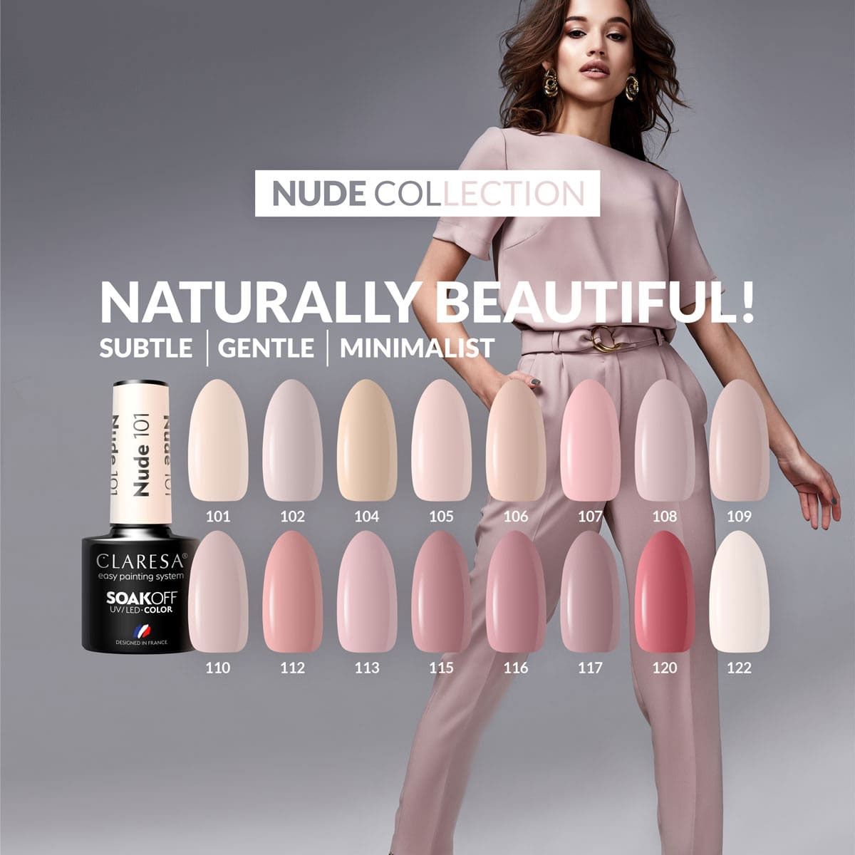 Claresa uv led gellak 5ml nude 112