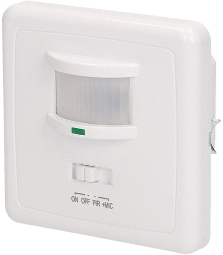 Enzo Orno bewegingsmelder inbouw wand wit - geluidsdetectie - 3900339