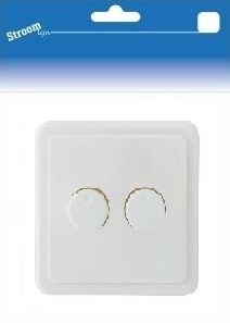 Enzo Peha lw afdekplaat + knop voor duo dimmer - 6655440