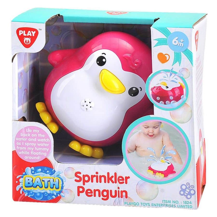 Playgo - water spuitende bad pinguïn