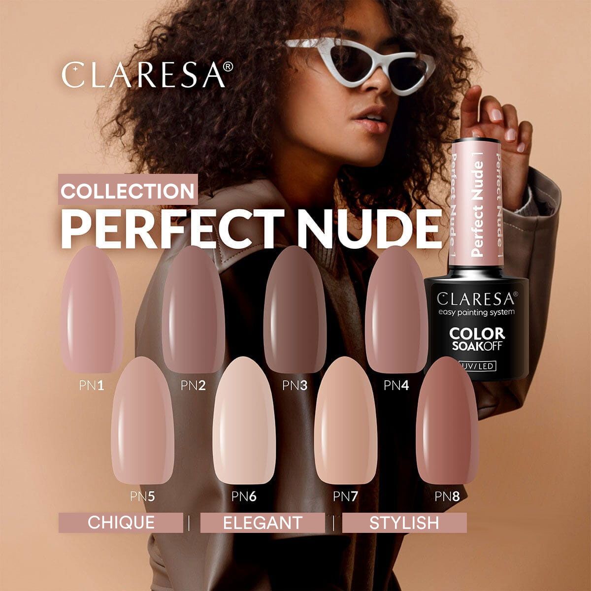 Claresa uv led gellak 5ml perfect nude 4