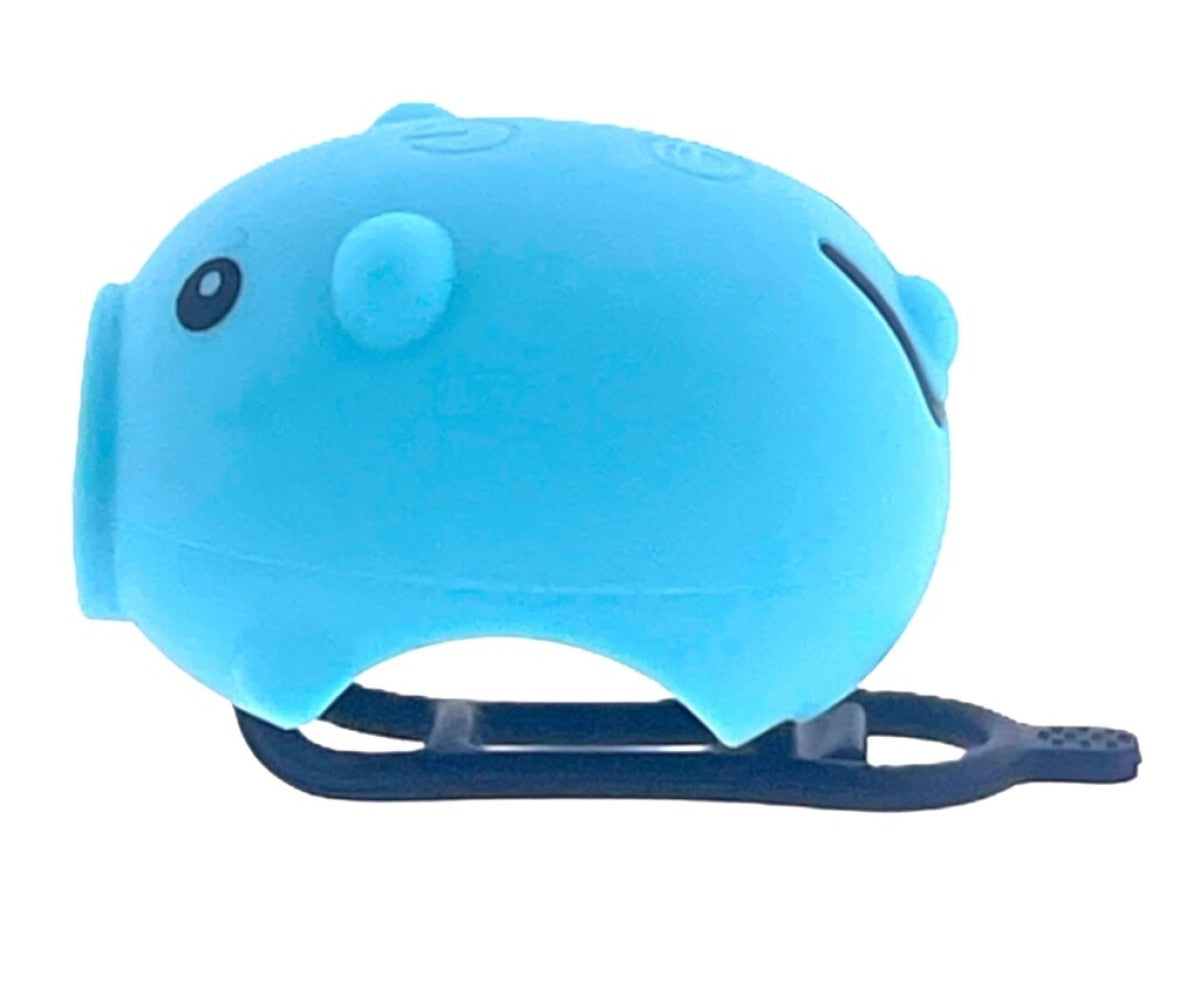 PexKids fietstoeter varken met led lamp usb blauw