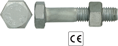 Pgb-Europe pgb-fasteners | sb-bout ce 8.8 en15048-1 m16x80 tvz | 25 st - f15048810016000803