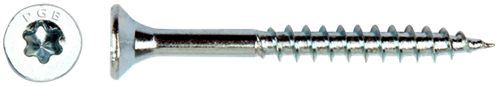 Pgb-Europe Pgb-fasteners universele spaanplaatschroef verzinkt vk-t deeldraad verzonken kop ø 4,50x80 tx20 | 200 st | pgwvtg001004500802