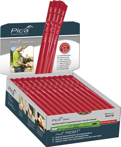 Pica 540 24 timmermanspotloden | 24cm | 10 stuks - pi54024-10