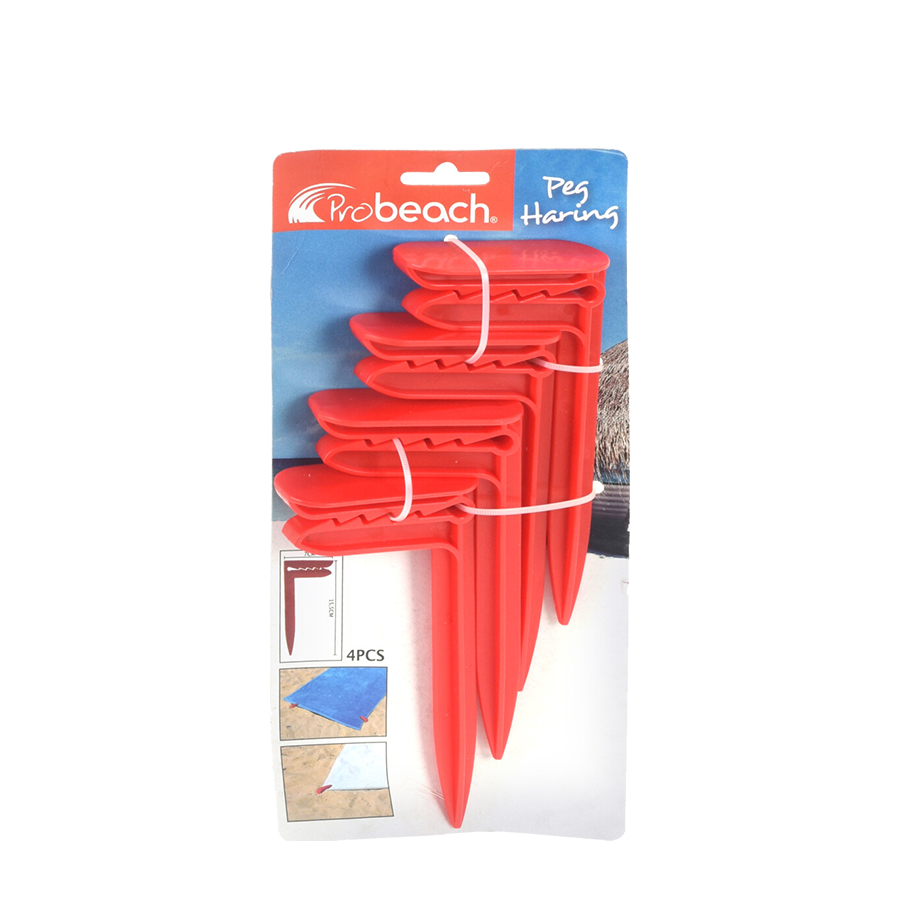 Imp Pro beach haring rood 4 stuks