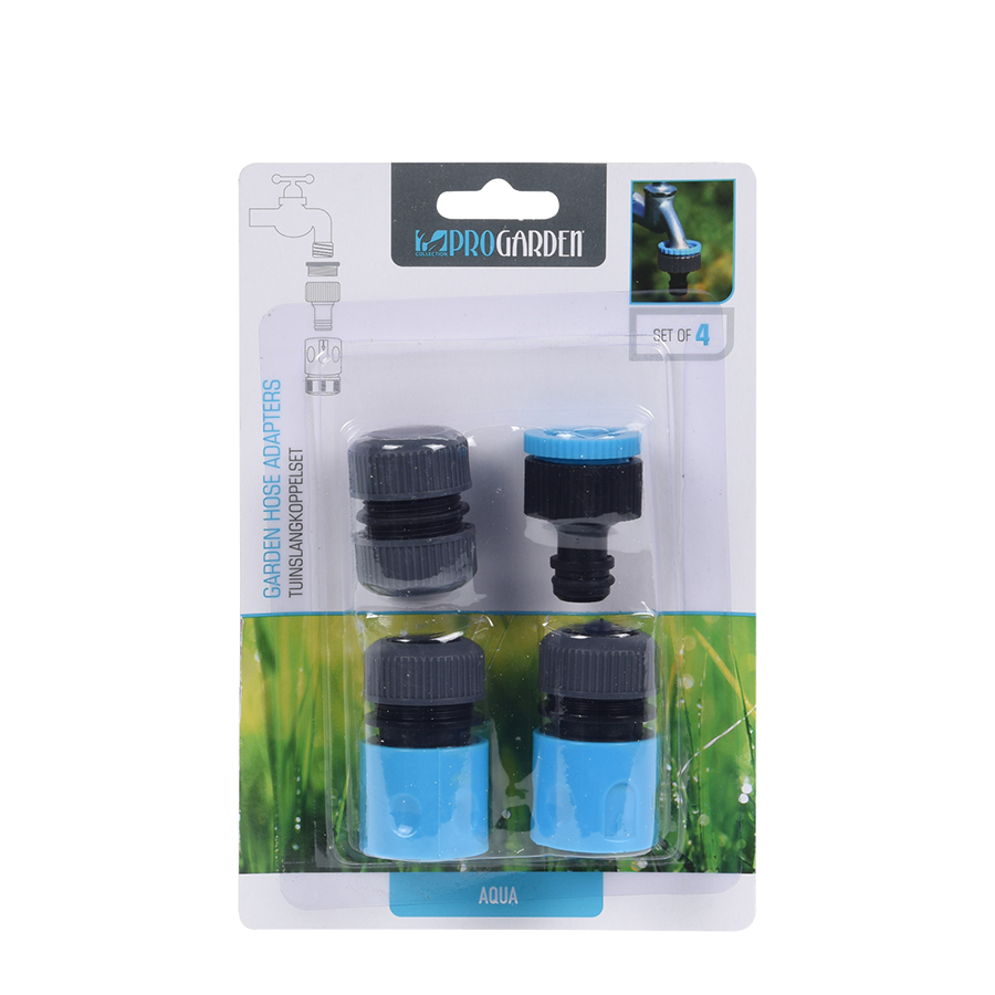 Pro Garden tuinslangkoppelset 4-delig