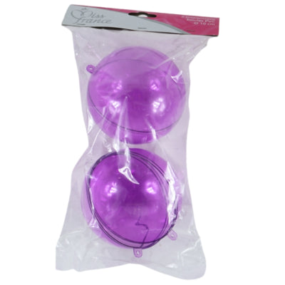 Miss France hangerbal paars 10 cm set van 2 | 24 stuks