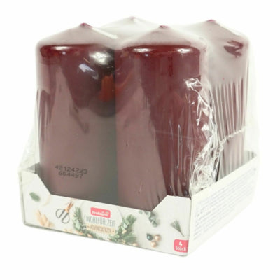 Gala Profissimo stompkaarsen bordeauxrood 4,8 x 11 cm 4 stuks | 7 stuks