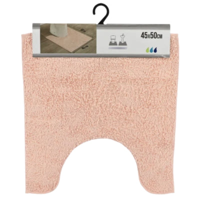 WC mat roze polyester 45 x 50 cm | 6 stuks