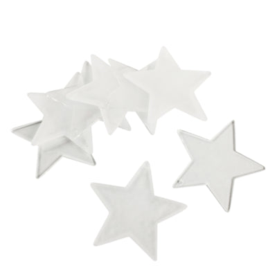 Decoratie Ster acryl wit transparant 7 cm set van 8 | 40 stuks