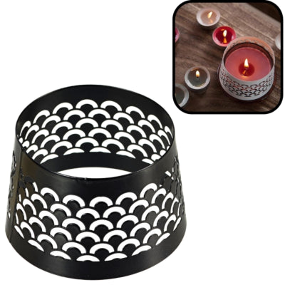 Spaas (r) kapje voor kaarsen fish eye zwart 8,5 cm | 36 stuks