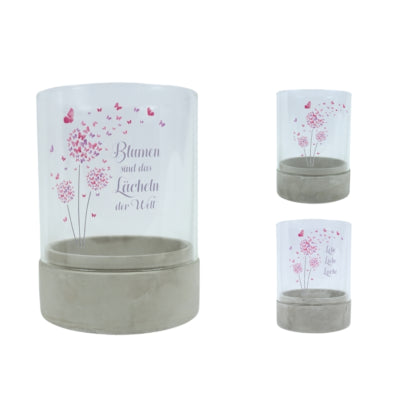 Theelichthouder paardenbloem 13 cm 3 assorti | 9 stuks