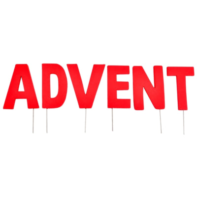 Abi Decoratie kerst letterstekers advent rood 8 cm | 24 stuks