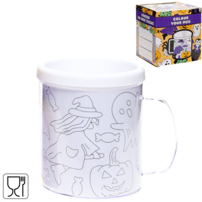 Kleur je eigen beker Halloween 250 ml | 36 stuks