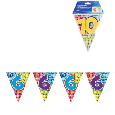 Folat Mini vlaggenlijn blocks 6 jaar, 3mtr.