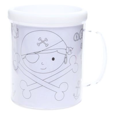 Duckiez Kleur je eigen beker piraat 250 ml | 24 stuks