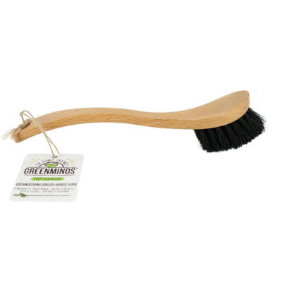Greenminds afwasborstel paardenhaar hout 15 cm | 12 stuks