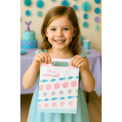 Amscan Geschenktas be a mermaid 24 cm 8 stuks | 20 stuks