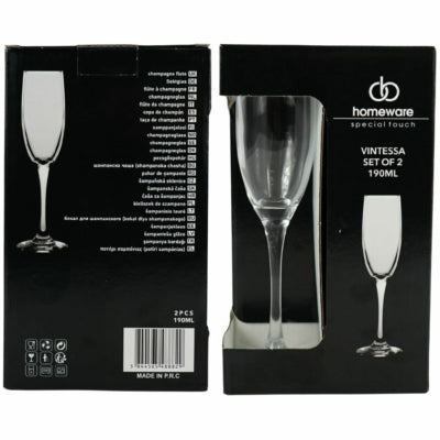 Homeware champagneglas vintessa 190 ml 2 stuks | 12 stuks