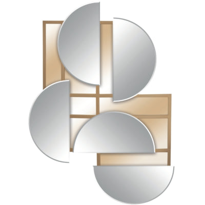 Len-Fra wandspiegel miro bronskleurig 90 x 127 cm | 2 stuks