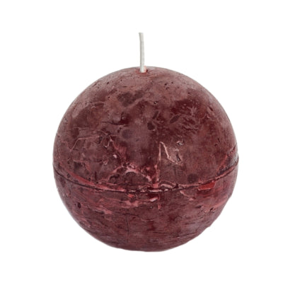 Spaas (r) bolkaars wijnrood 8 cm | 12 stuks