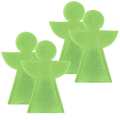 Kerst eierwarmer Engel vilt groen 20 cm set van 4 | 18 stuks