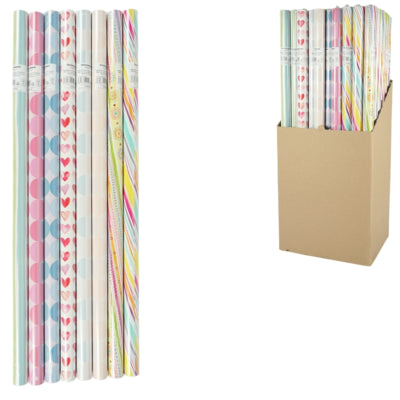 Cadeaupapier Everyday 200 x 70 cm 8 assorti | 60 stuks