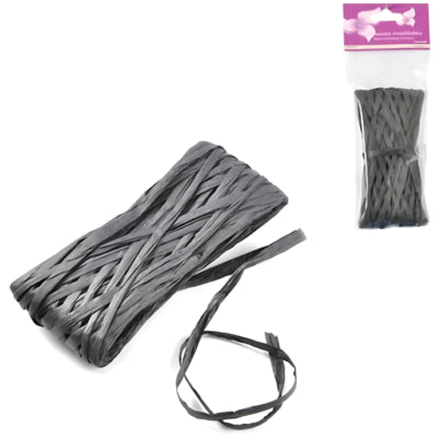 Touw Raffia zwart 20 m | 48 stuks