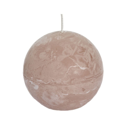 Spaas (r) bolkaars beige 8 cm | 12 stuks