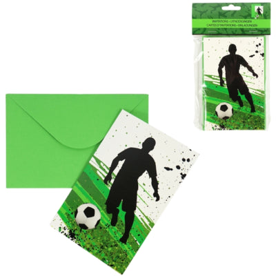 Uitnodigingskaarten voetbal 14 cm 8 stuks | 36 stuks