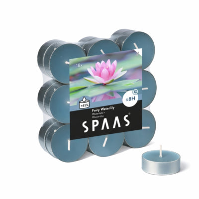 Spaas (r) geur theelichten fairy waterlily 4 cm set van 18 | 8 stuks