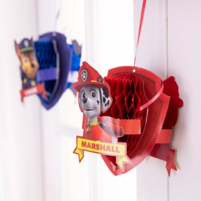 Amscan Paw patrol honeycomb decoratie bal 17 cm set van 3 | 12 stuks