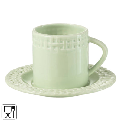 J-Line kop en schotel groen 175 ml | 12 stuks