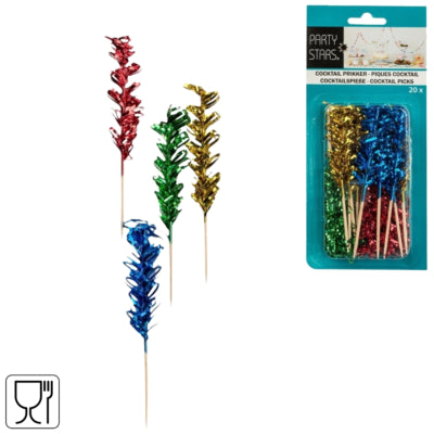 Party Stars cocktail skewers 11 cm set of 20 | 36 stuks
