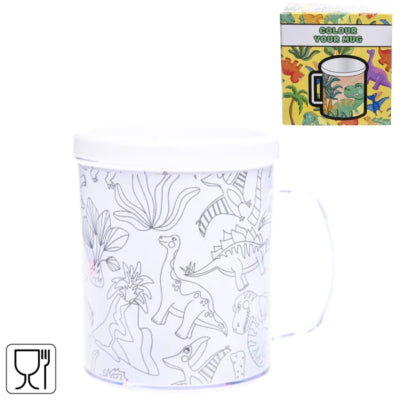 Duckiez Kleur je eigen beker dinos 250 ml | 36 stuks