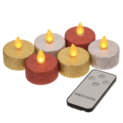 Out Of The Blue theelicht led glamour op batterij set van 6 | 12 stuks