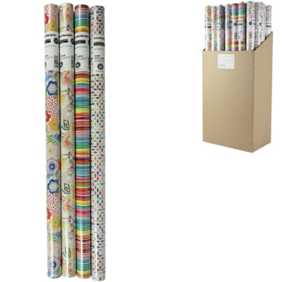 Cadeaupapier Capri 200 x 70 cm 4 assorti | 40 stuks