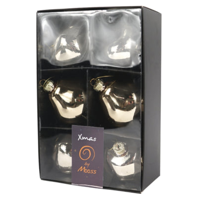 Xmas By Mooss Xmas by moos kerstballen groen 8 cm 6 stuks | 12 stuks