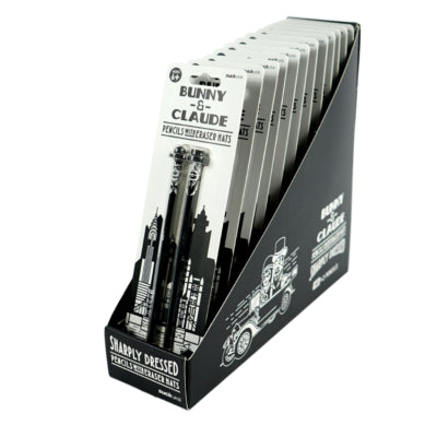 SuckUK (r) bunny claude hb potloden met gum set van 2 | 24 stuks