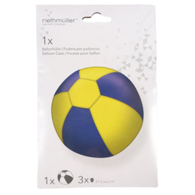 Amscan Ballonhoes met 3 ballonnen geel blauw 27,5 cm | 20 stuks