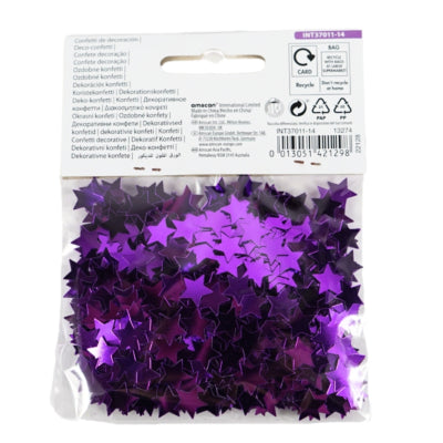 Amscan Confetti sterren metallic paars 14 g | 48 stuks