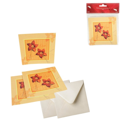 Kennisgevingskaarten Huwelijk nature 12 cm 6 stuks | 24 stuks