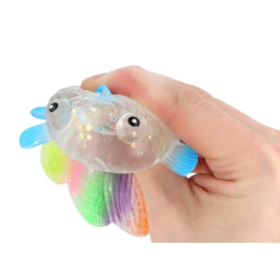 (R) Knijpbal Squeeze Fish regenboog 12 cm 6 assorti | 24 stuks